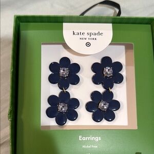 kate spade Navy Floral Earrings